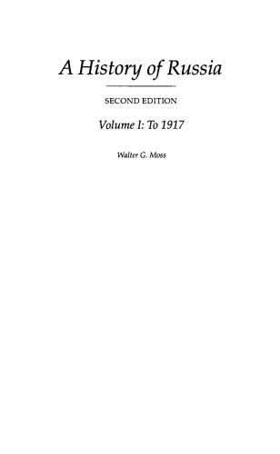 A History of Russia Volume 1: To 1917