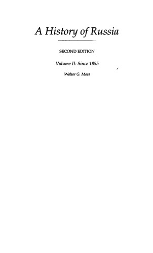 A History of Russia, Volume 2: Since 1855