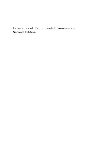 Economics Of Environmental Conservation