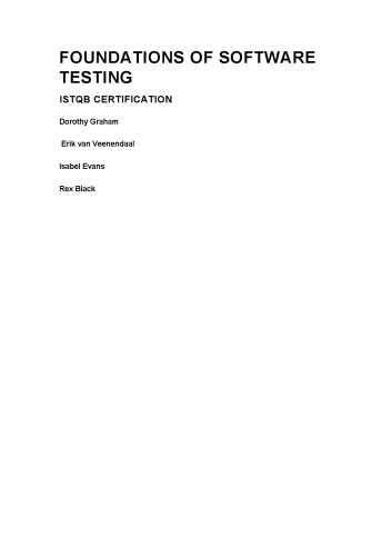 Foundations of Software Testing: ISTQB Certification