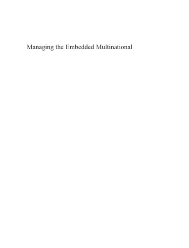 Managing the Embedded Multinational: A Business Network View