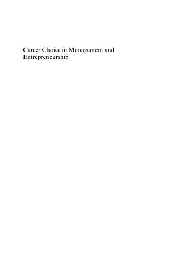 Career Choice in Management and Entrepreneurship: A Research Companion