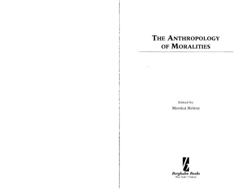 The Anthropology of Moralities