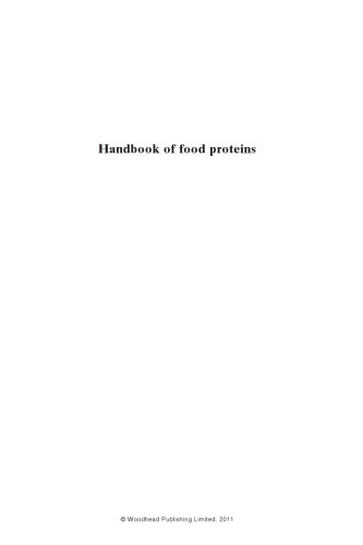 Handbook of Food Proteins (Woodhead Publishing Series in Food Science, Technology and Nutrition)