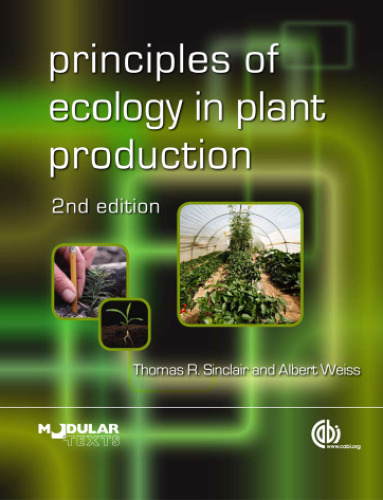 Principles of Ecology in Plant Production (Modular Texts Series)
