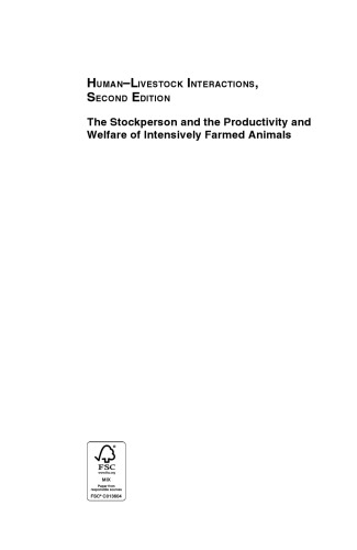 Human-Livestock Interactions: The Stockperson and the Productivity of Intensively Farmed Animals