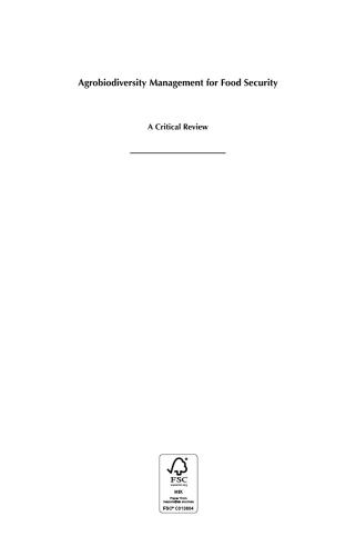 Agrobiodiversity Management for Food Security: A Critical Review