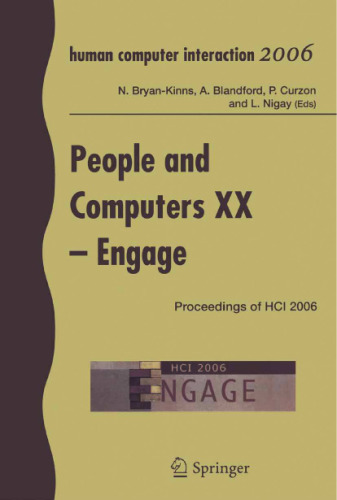 People and Computers XX - Engage: Proceedings of HCI 2006