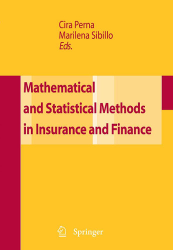 Mathematical And Statistical Methods In Insurance And Finance