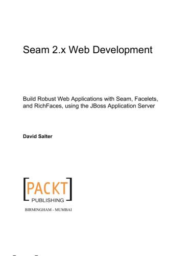 Seam 2.x Web Development
