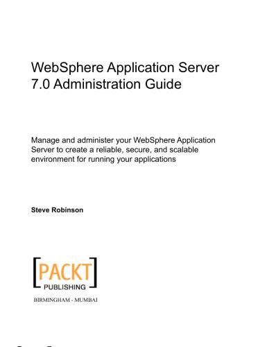 WebSphere Application Server 7.0 Administration Guide
