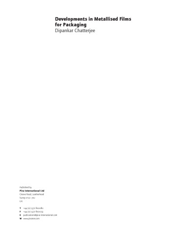 Developments in Metallised Films for Packaging