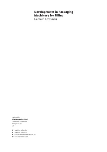 Developments in Packaging Machinery for Filling