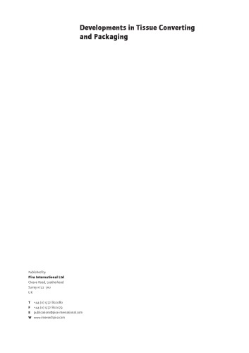 Developments in Tissue Converting and Packaging