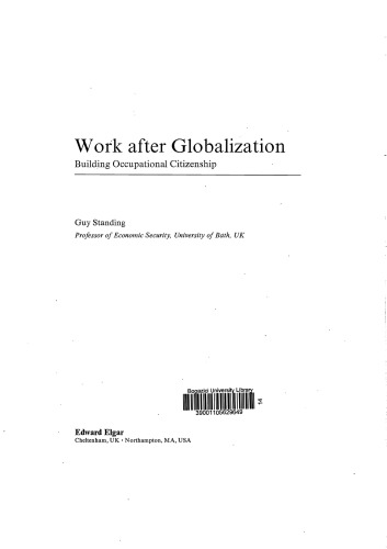 Work after Globalization – Building Occupational Citizenship