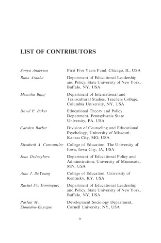 Gender, Equality and Education from International and Comparative Perspectives (International Perspectives on Education and Society, Vol. 10)