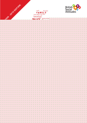 British Social Attitudes: The 26th Report (British Social Attitudes Survey series)