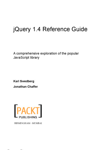 jQuery 1.4 Reference Guide