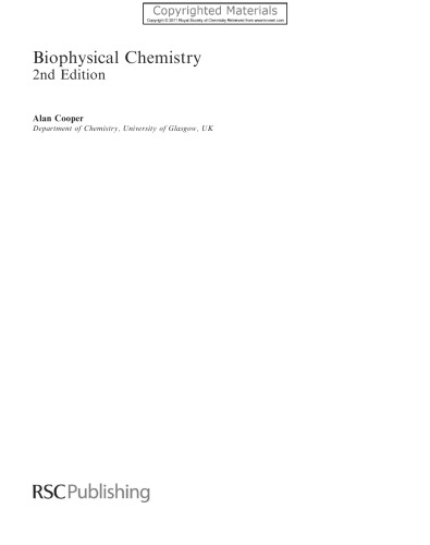Biophysical Chemistry: RSC