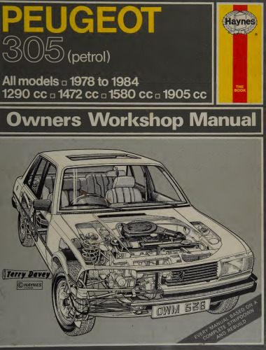 Haynes Peugeot 305 1978 to 1984 Owners Workshop Manual