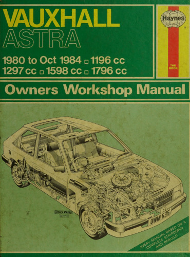 Haynes Vauxhall Astra 1980 to 1984 Owners Workshop Manual