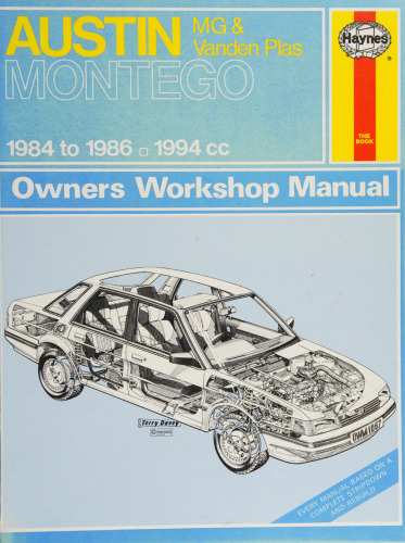 Haynes Austin Montego 1984 to 1986 Owners Workshop Manual