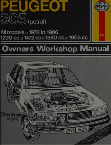 Haynes Peugeot 305 1978 to 1986 Owners Workshop Manual