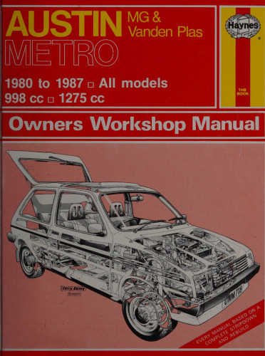Haynes Austin Metro MG & Vanden Plas Owners Workshop Manual