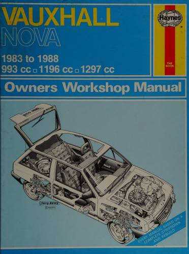 Haynes Vauxhall Nova 1983 to 1988 Owners Workshop Manual