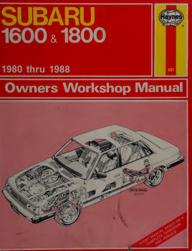 Haynes Subaru 1600 & 1800 Owners Workshop Manual