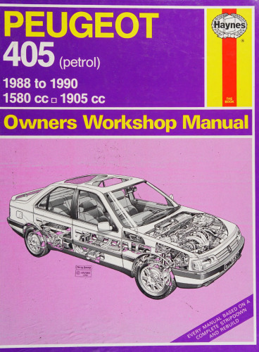 Haynes Peugeot 405 1988 to 1990 Owners Workshop Manual