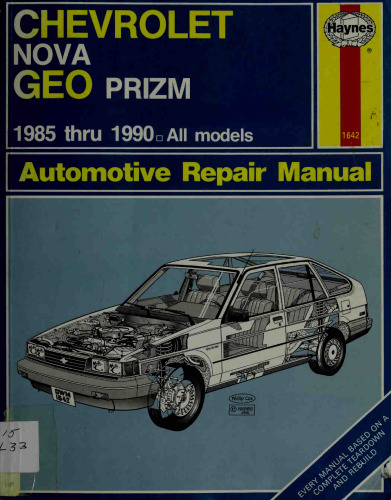 Haynes Chevrolet Nova & Geo Prizm Automotive Repair Manual