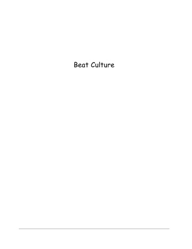 Beat Culture: Lifestyles, Icons, and Impact