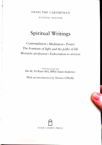 The Spiritual Writings of Denis the Carthusian