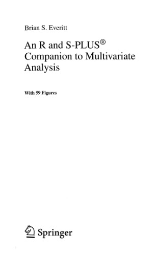 An R and S-Plus® Companion to Multivariate Analysis