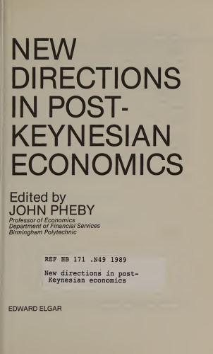 New directions in post-Keynesian economics