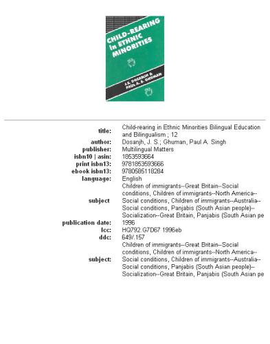 Child-rearing in ethnic minorities