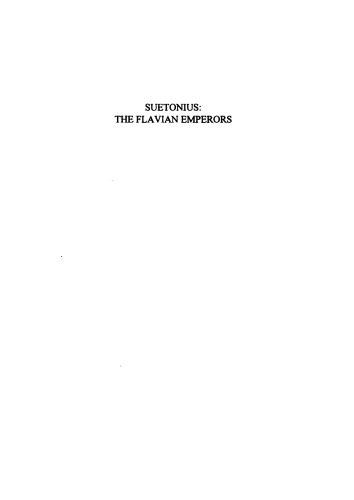 Suetonius: The Flavian Emperors