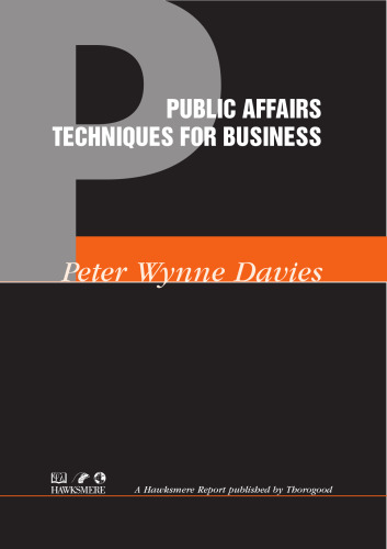 Public Affairs Techniques for (Hawksmere Report)