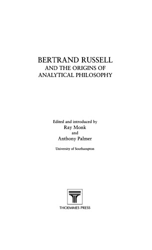Bertrand Russell and Origins of Analytical Philosophy