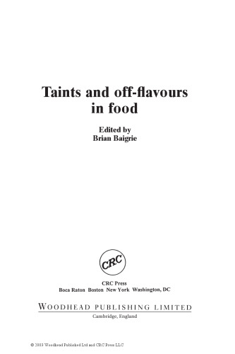 Taints and Off-Flavours in Foods