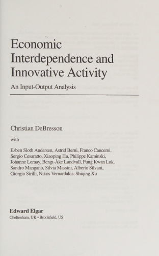 Economic interdependence and innovative activity : an input-output analysis