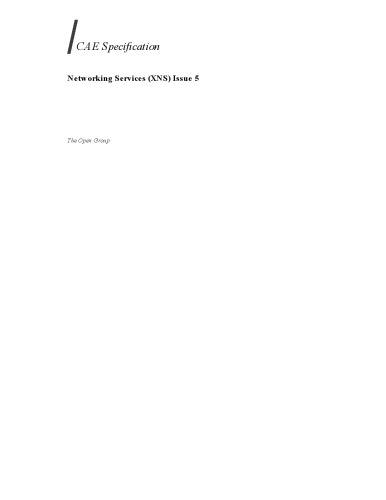 CAE Specification Networking Services (XNS) Issue 5