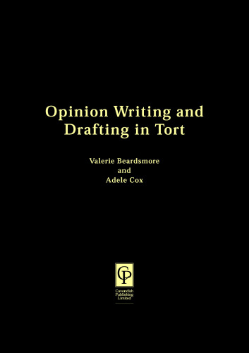 Opinion Writing & Drafting In Tort