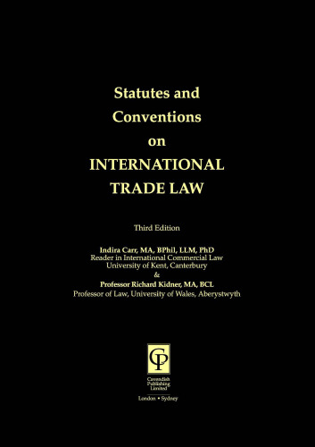 Statutes & Conventions On International Trade