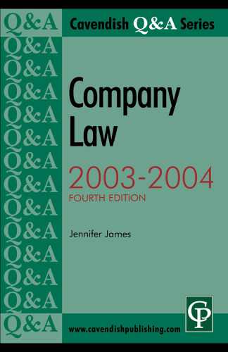 Company Law Q&A 2003-2004 4 e (Cavendish Q&a Series)