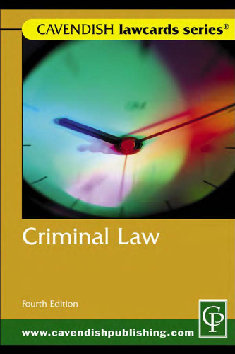 Cavendish: Criminal Lawcards