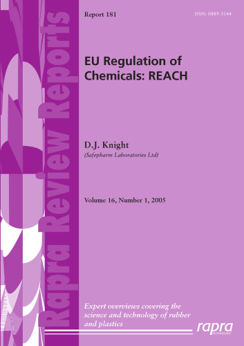 EU Regulation of Chemicals REACH