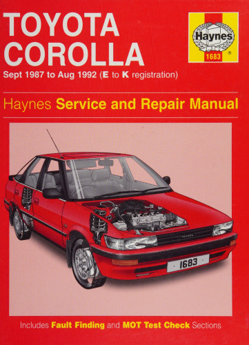 Haynes Toyota Corolla 1987-92 Service and Repair Manual