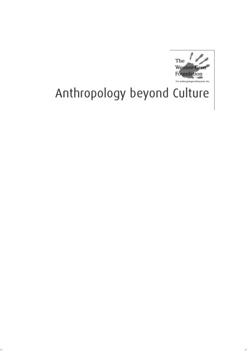 Anthropology Beyond Culture